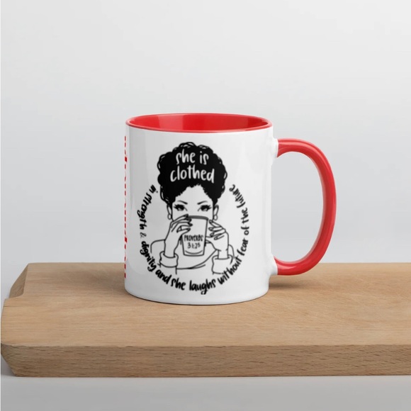 NIB RED Graphic Drinkware "I AM ENOUGH" Mug - Picture 2 of 3